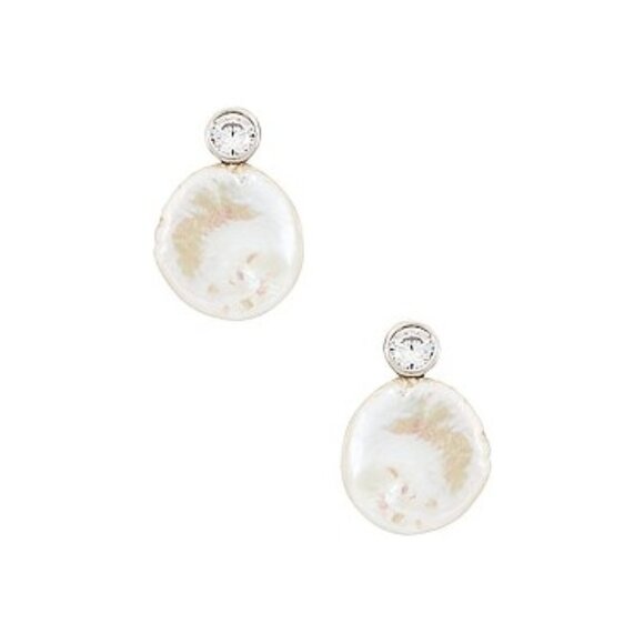 Pearl Earrings in Silver - Picture 1 of 1